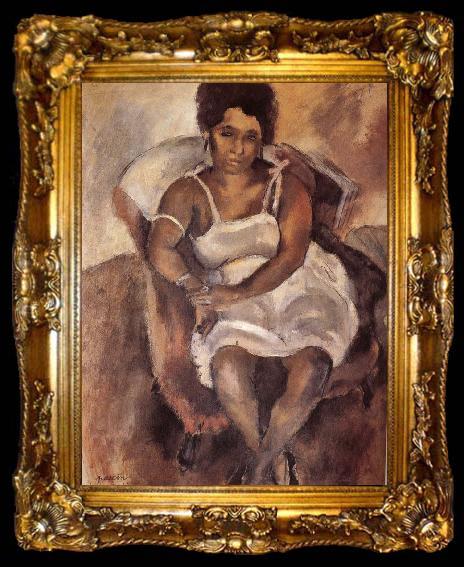 framed  Jules Pascin Lady, ta009-2